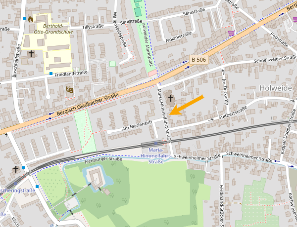 Lokalisierung der Kindertagesstätte St. Mariä Himmelfahrt